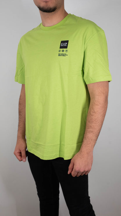 Emporio Armani EA7 Neon Zelena Majica sa Printom na Leđima