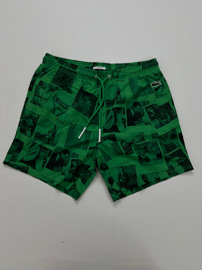 Lacoste x Polaroid Zeleno/Crni Šorc Kupaći sa All-Over Printom