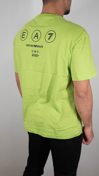 Emporio Armani EA7 Neon Zelena Majica sa Printom na Leđima