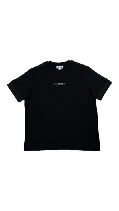 Lacoste Crna Majica sa Sivim LACOSTE Tekstom