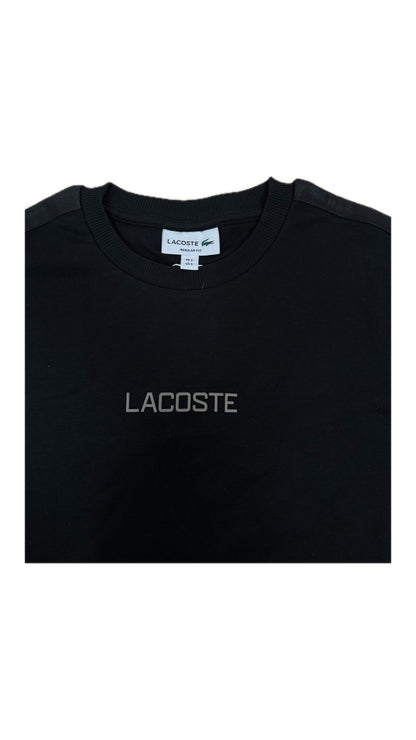 Lacoste Crna Majica sa Sivim LACOSTE Tekstom