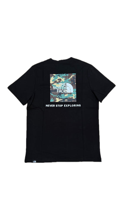 The North Face Crna Majica sa Camo Logom na Leđima