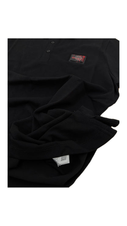 HUGO Crna Polo Majica sa Crvenim Patch Logom