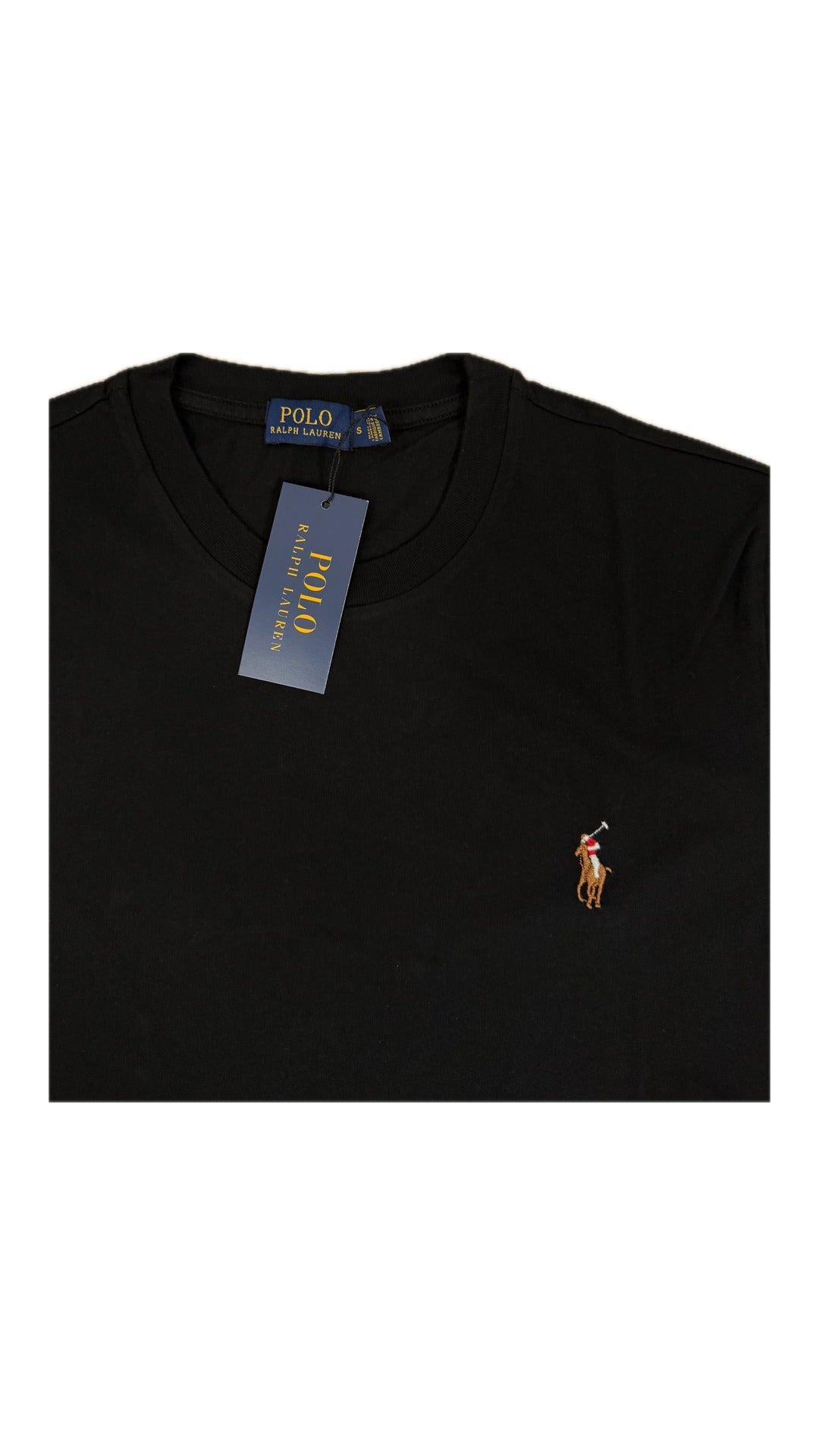 Polo Ralph Lauren Crna Majica sa Multikolor Konjićem