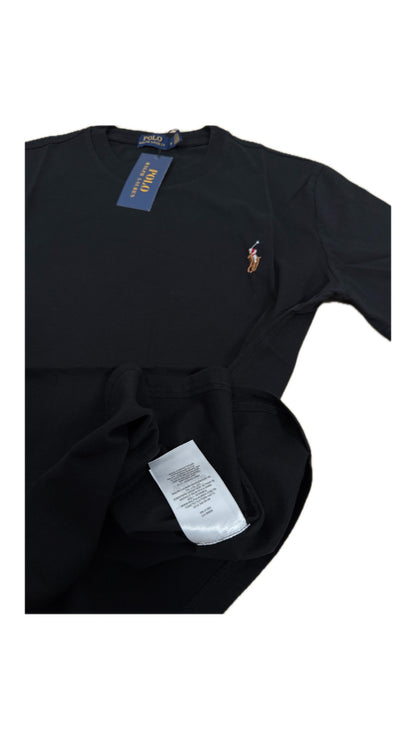 Polo Ralph Lauren Crna Majica sa Multikolor Konjićem