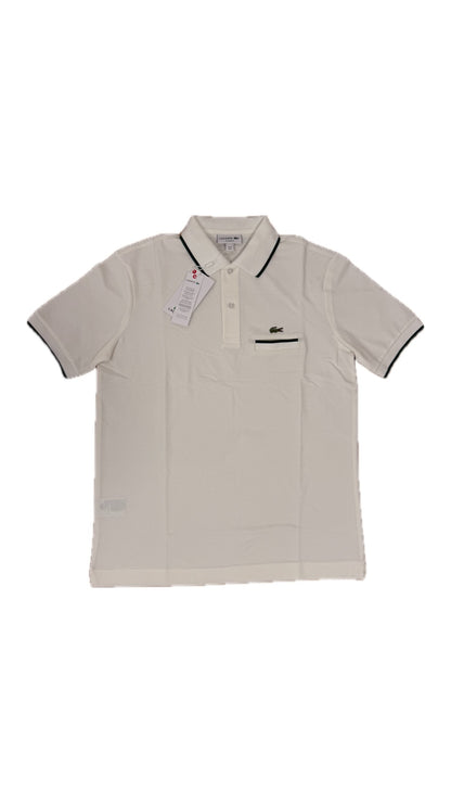 Lacoste Bela Polo Majica Klasik sa Zelenim Detaljima