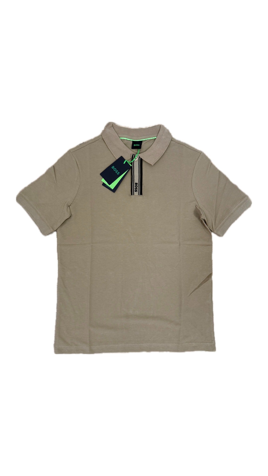 Khaki Polo Majica sa Vertikalnim Placketom