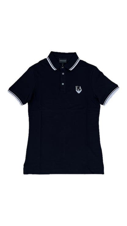 Emporio Armani Crna Polo Majica sa EA Logom Slim Fit