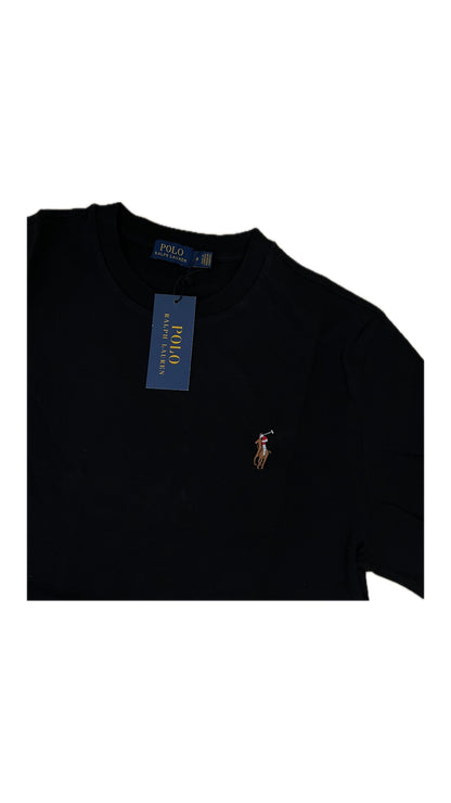 Polo Ralph Lauren Crna Polo Majica sa Multikolor Konjićem