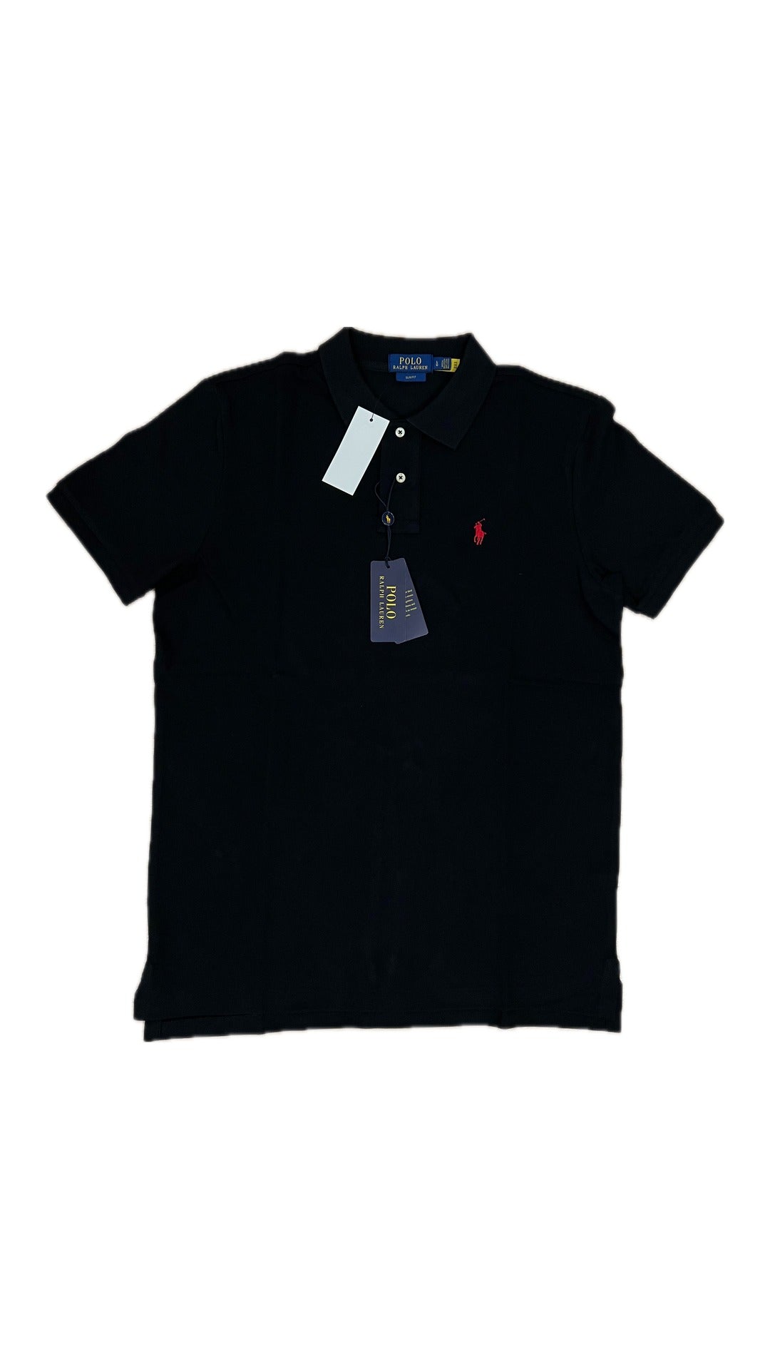 Polo Ralph Lauren Crna Slim Fit Polo Majica sa Crvenim Konjićem