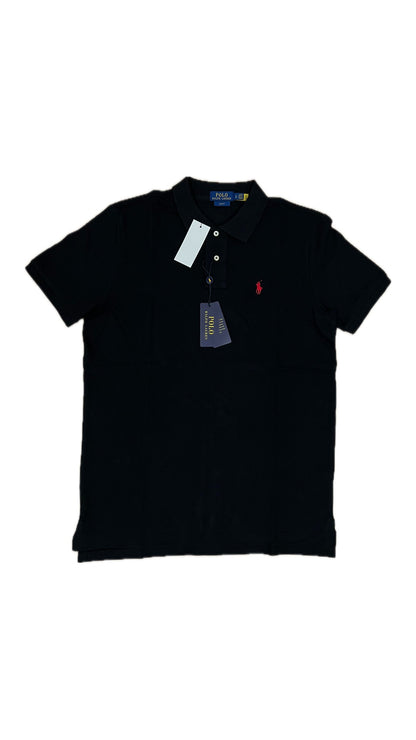 Polo Ralph Lauren Crna Slim Fit Polo Majica sa Crvenim Konjićem