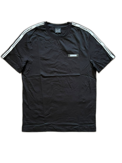 Emporio Armani EA7 Crna Majica sa Belim Detaljima