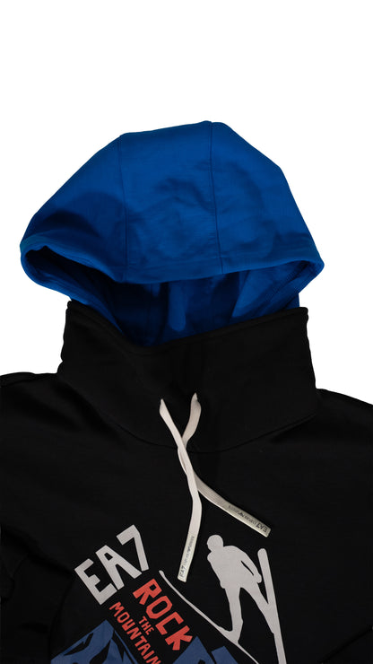 Emporio Armani EA7 Crni Duks sa Ski Printom