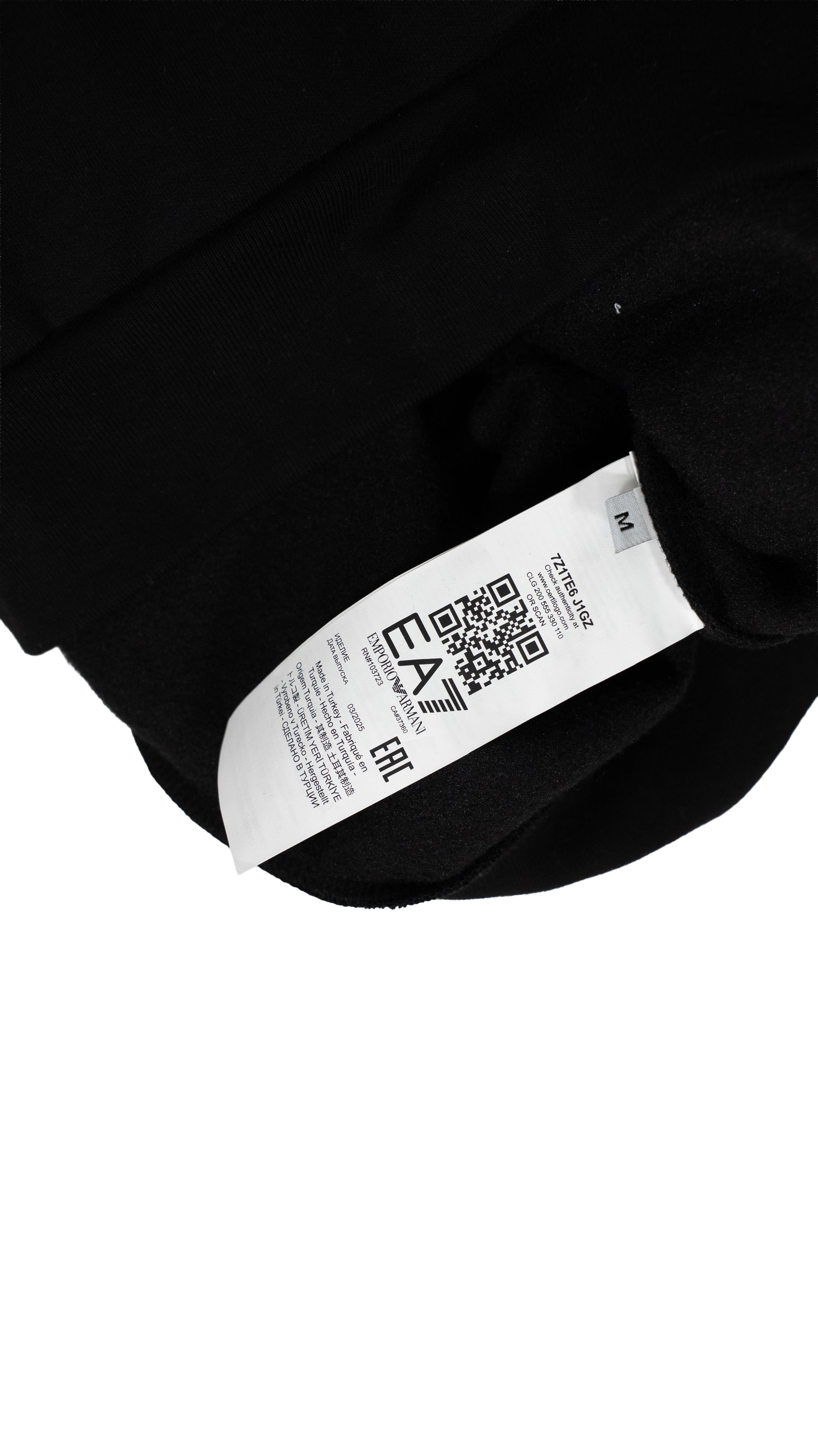 Emporio Armani EA7 Crni Duks sa Ski Printom