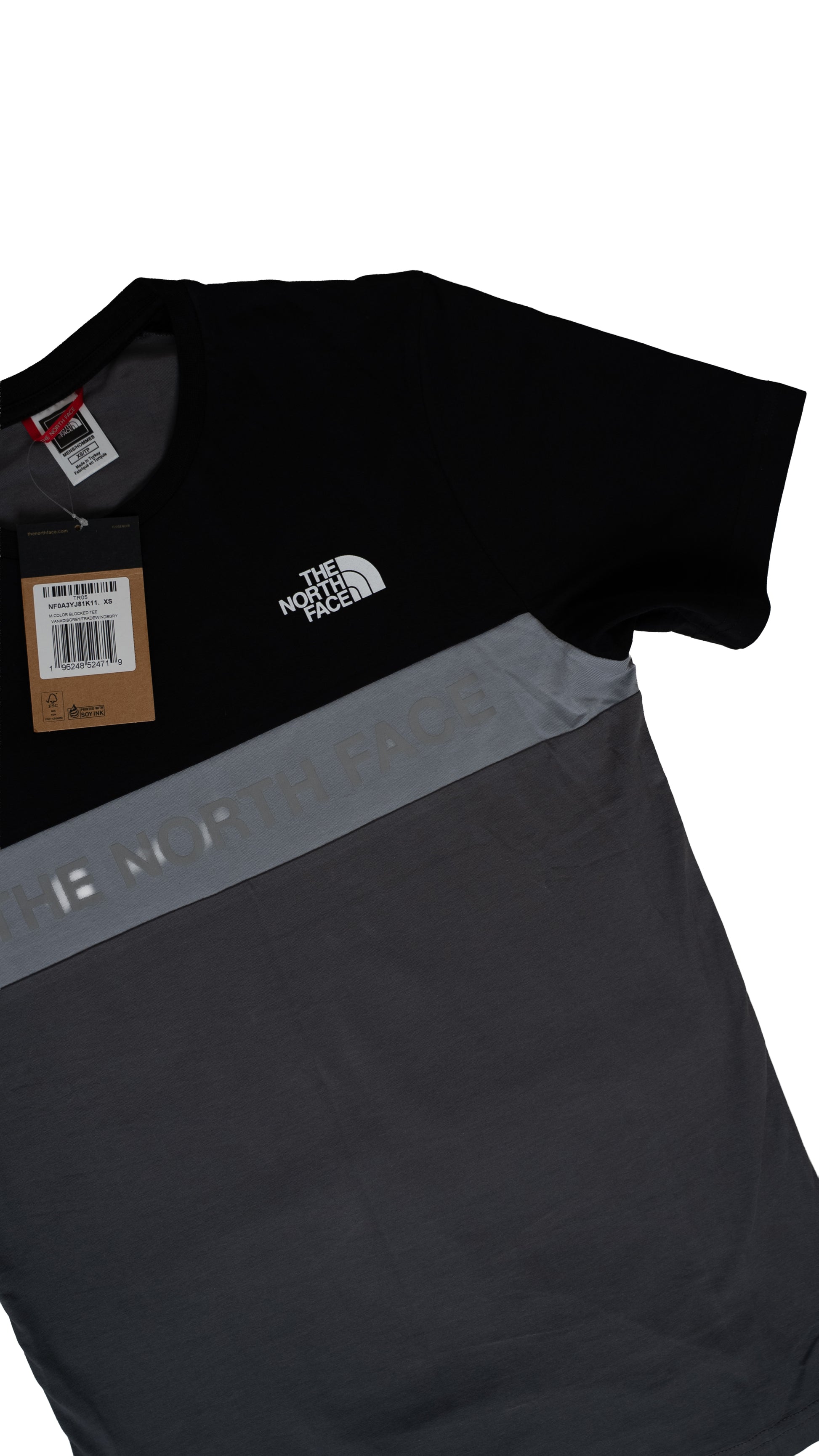 The North Face Siva Majica sa Crnim Detaljima