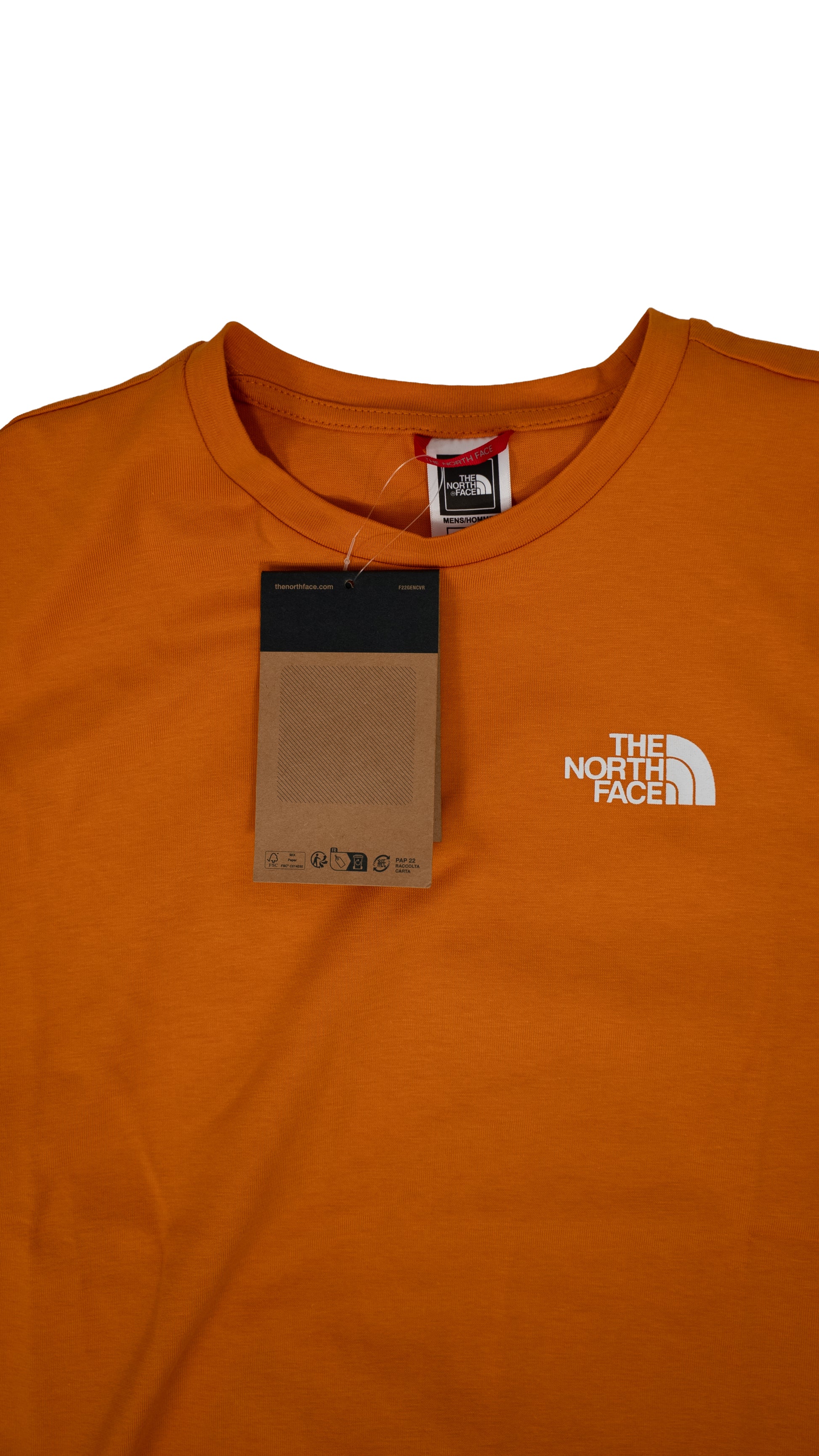The North Face Narandžasta Majica sa Minimalistic Logom