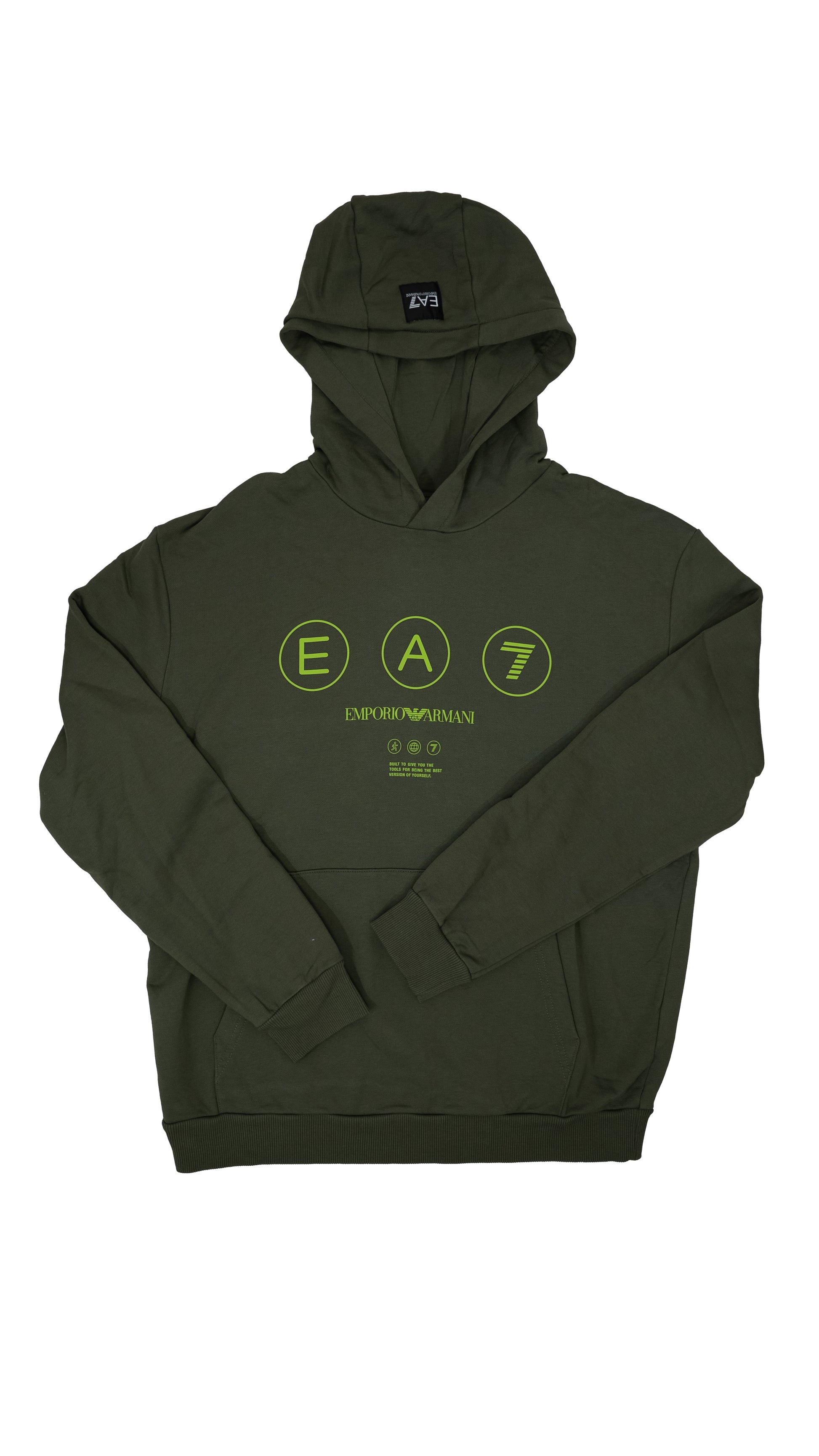 Emporio Armani EA7 Maslinasti Duks sa Logom na Kapuljači