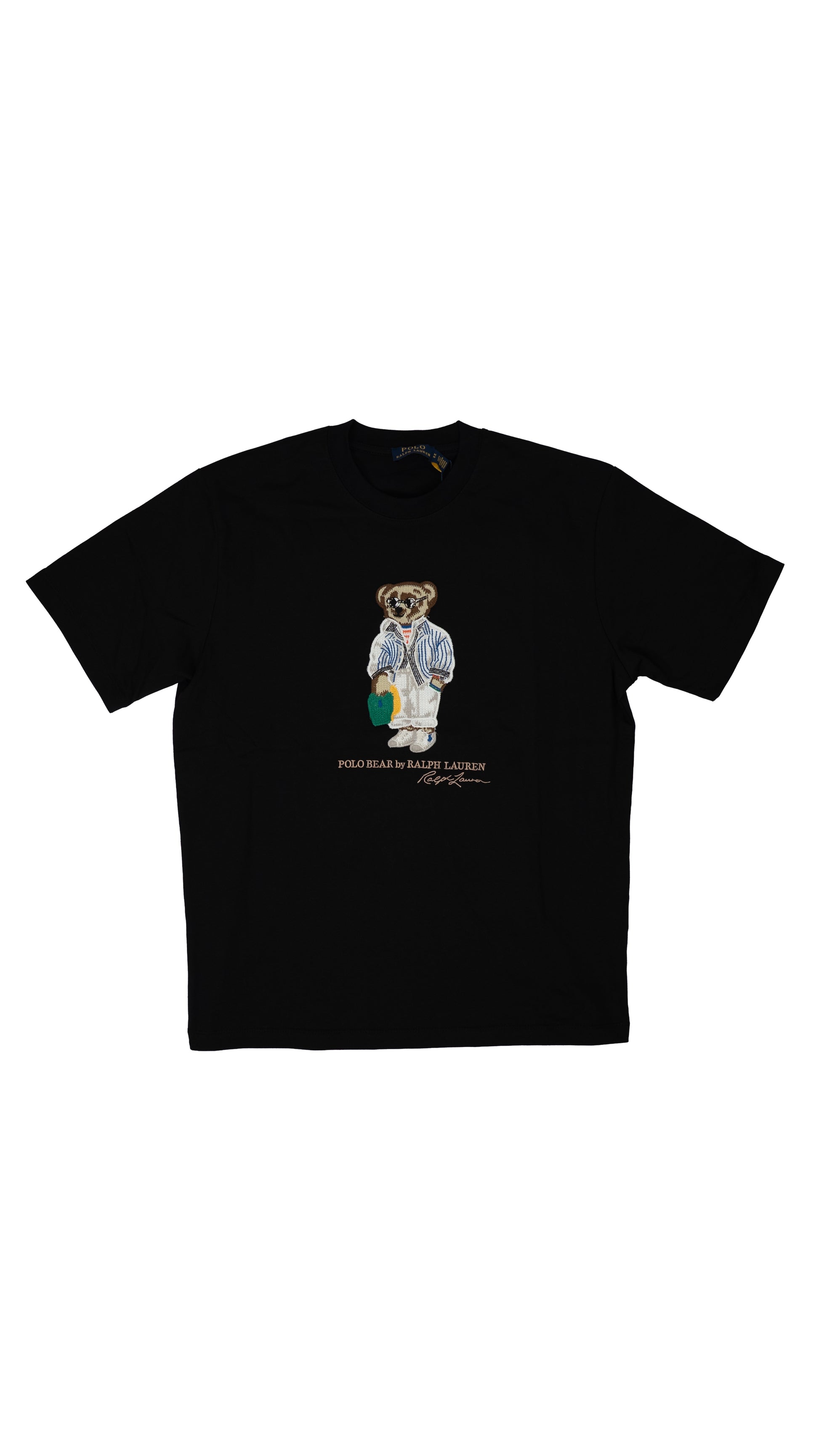 Polo Ralph Lauren Crna Majica sa Elegant Bear Šivenim Logom
