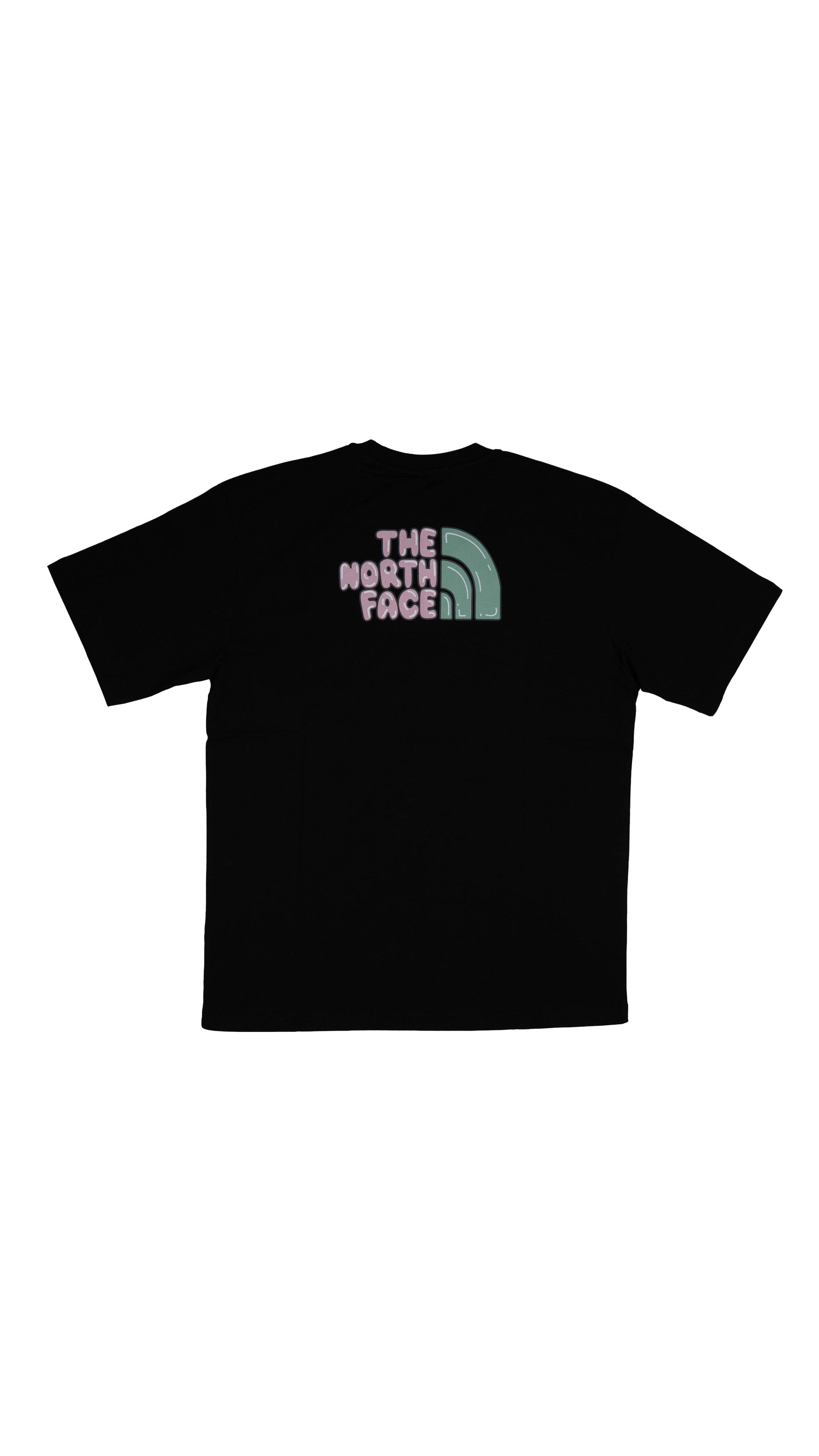 The North Face Crna Majica sa 'Bubble Tee' Logom na Leđima
