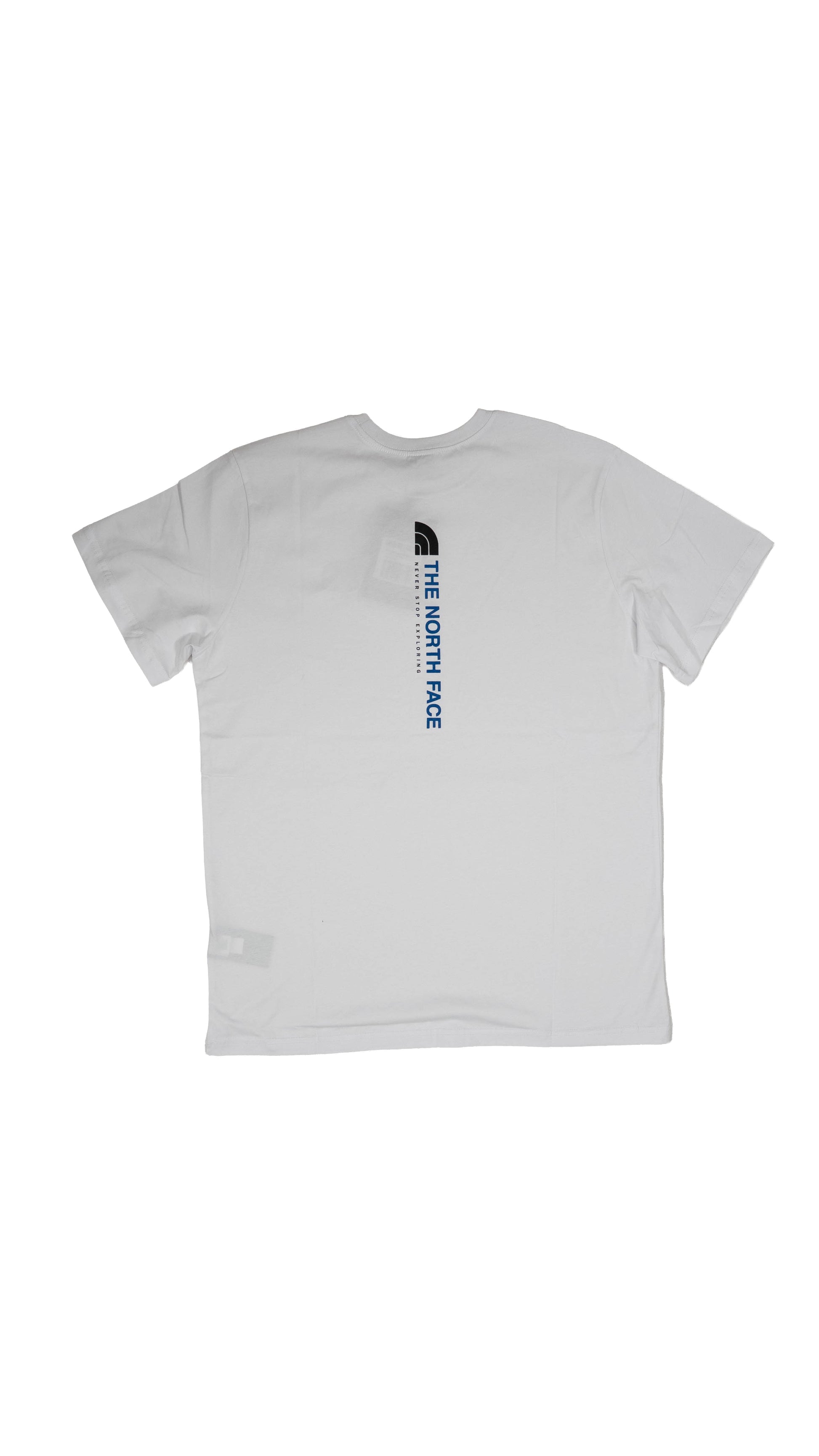 The North Face Bela Majica sa Vertical Text Printom na Leđima
