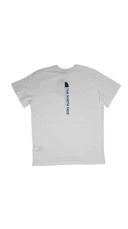 The North Face Bela Majica sa Vertical Text Printom na Leđima