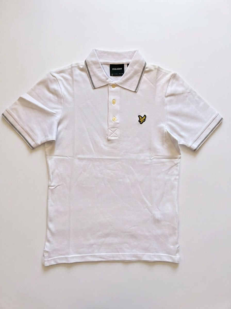 Lyle & Scott Bela Polo Majica sa Sivim Štraftama
