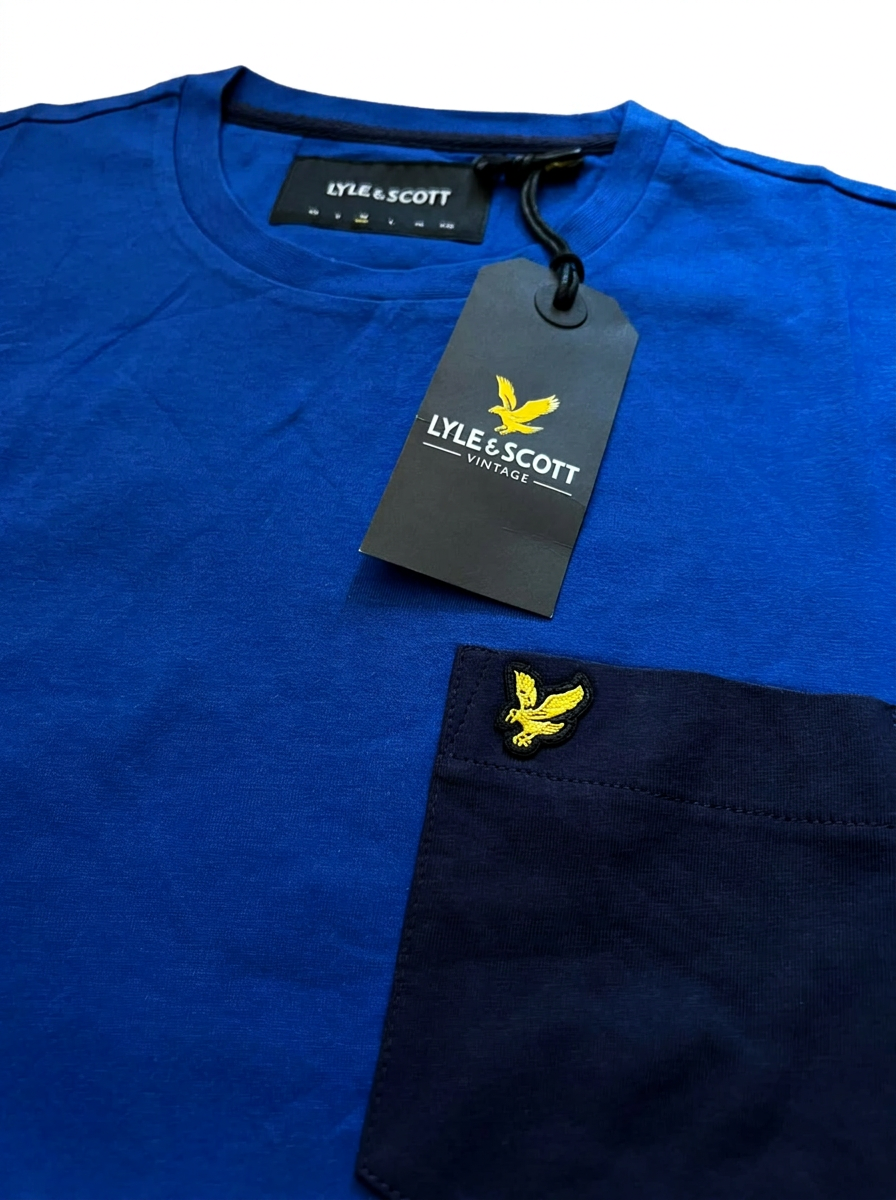 Lyle & Scott Plava Majica sa Teget Džepom