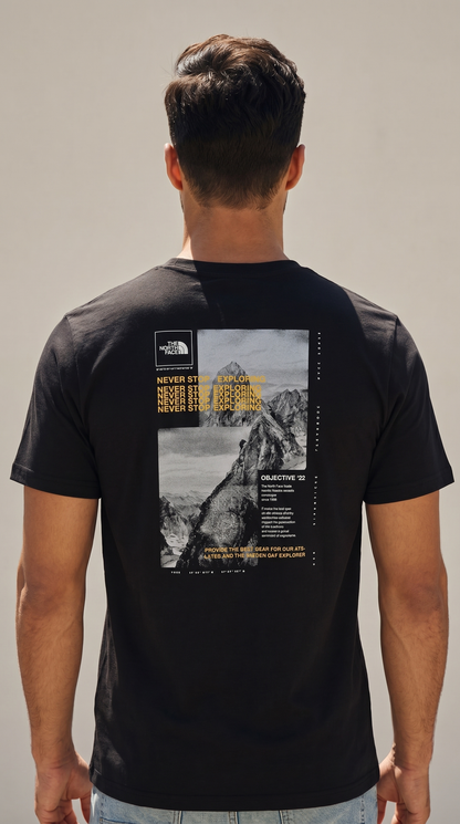 TNF Crna Planinski Print - back