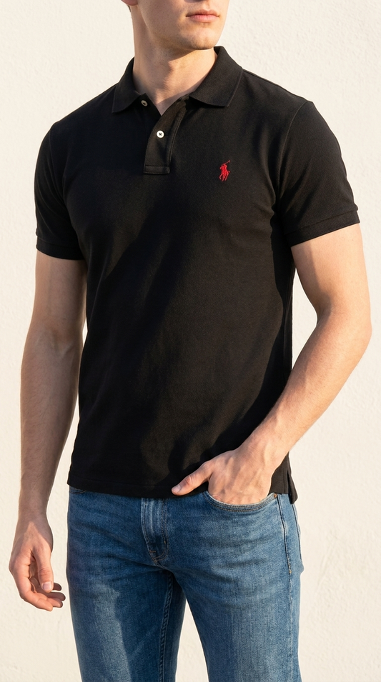 Polo Ralph Lauren crna slim fit polo majica